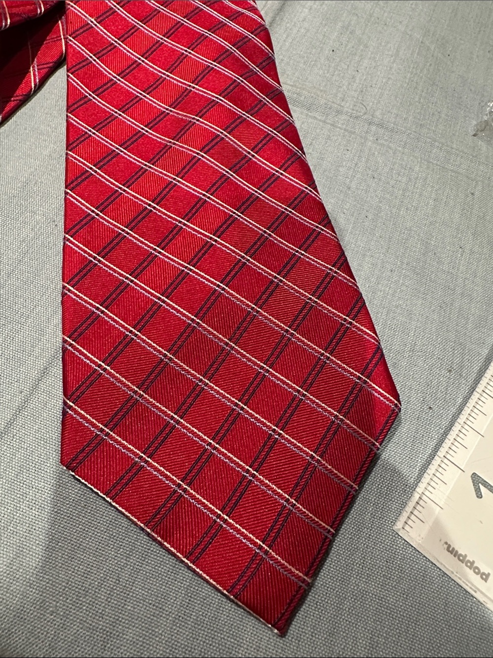 Classic Red Plaid Men’s Tie